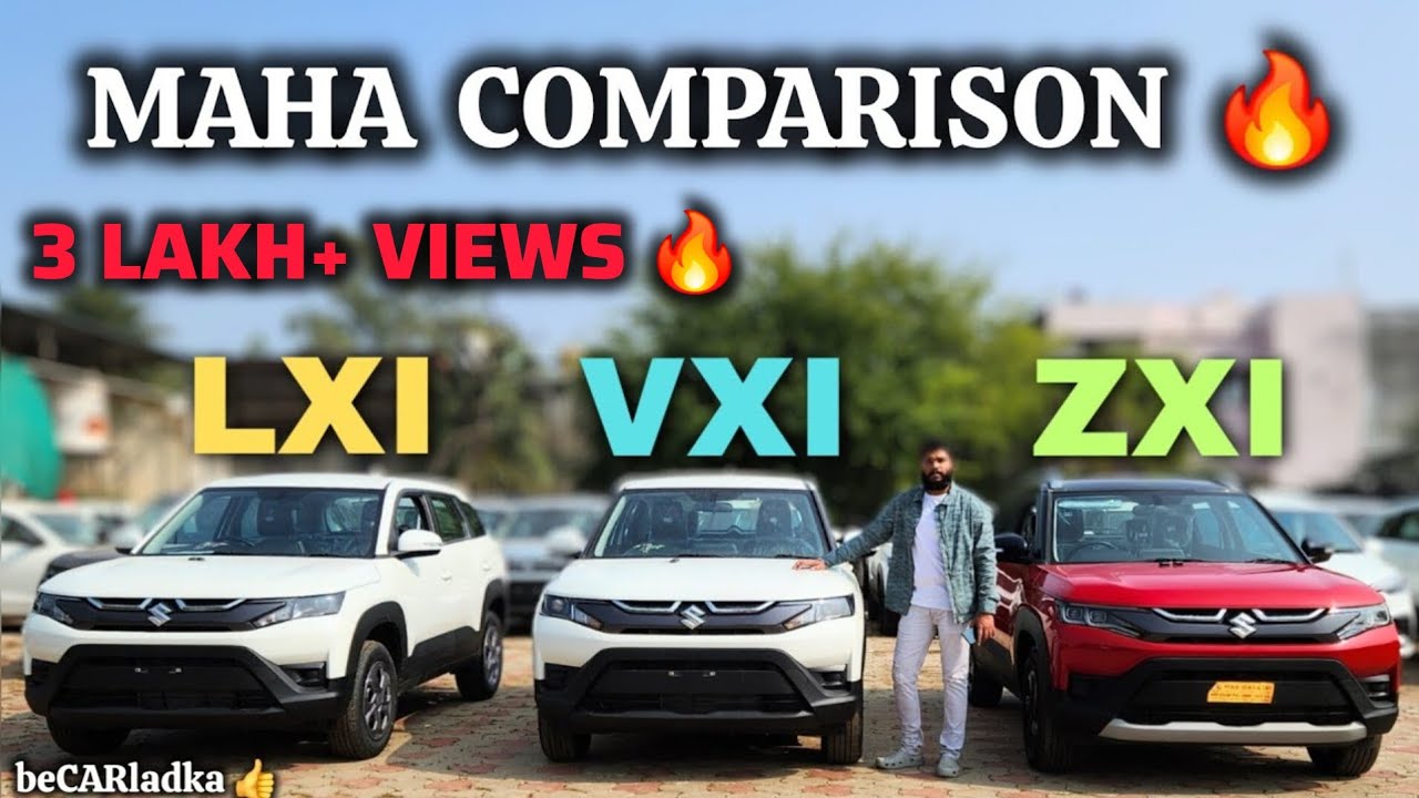 2025 Maha Comparison 🔥 | Maruti Suzuki Brezza LXI Vs Brezza VXI Vs Brezza ZXI | beCARladka