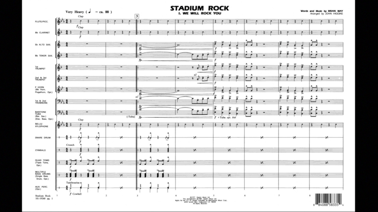 Stadium Rock arranged by John Higgins