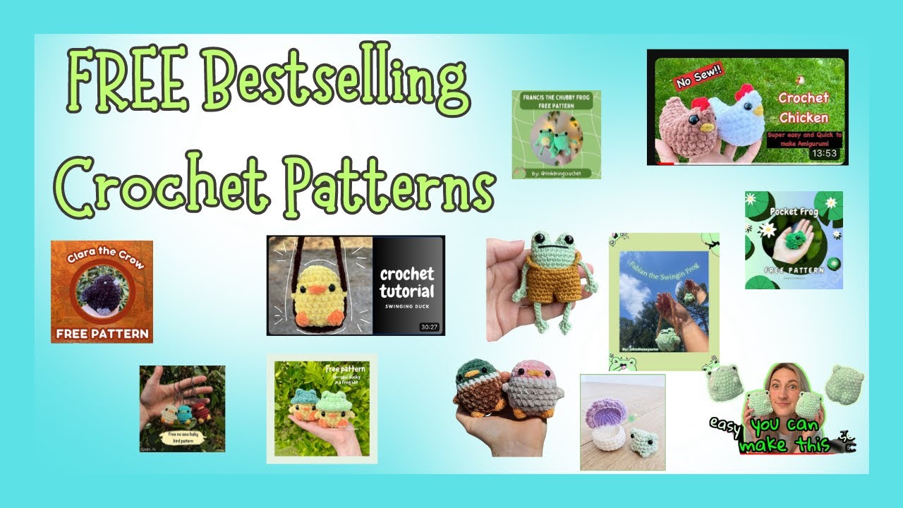 BESTSELLING FREE CROCHET PATTERNS!! No Sew and Quick Makes for Market Prep