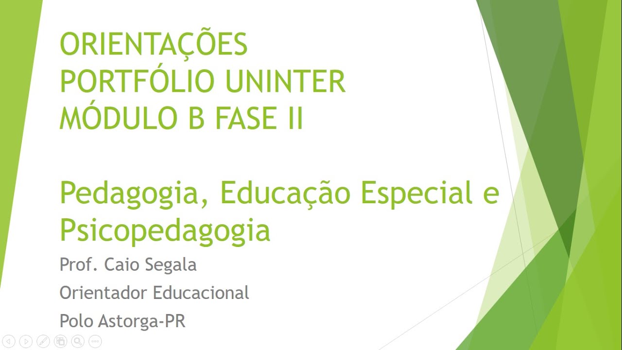 (((ENCERRADO))) PORTFÓLIO UNINTER - ÁREA DA EDUCAÇÃO MÓDULO B FASE II 2020