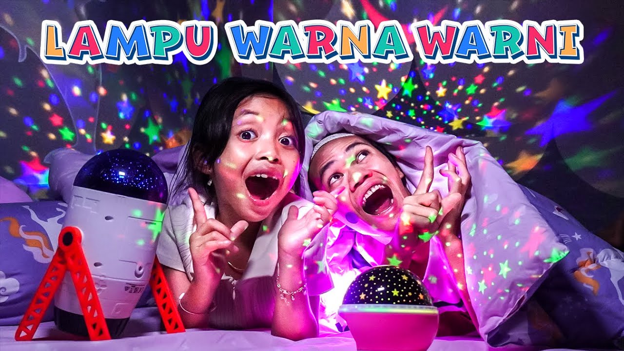 LEIKA DAN TOMPEL MENGHIAS KAMAR PAKE LAMPU WARNA WARNI , ADA BINTANG  SERBA WARNA PINK