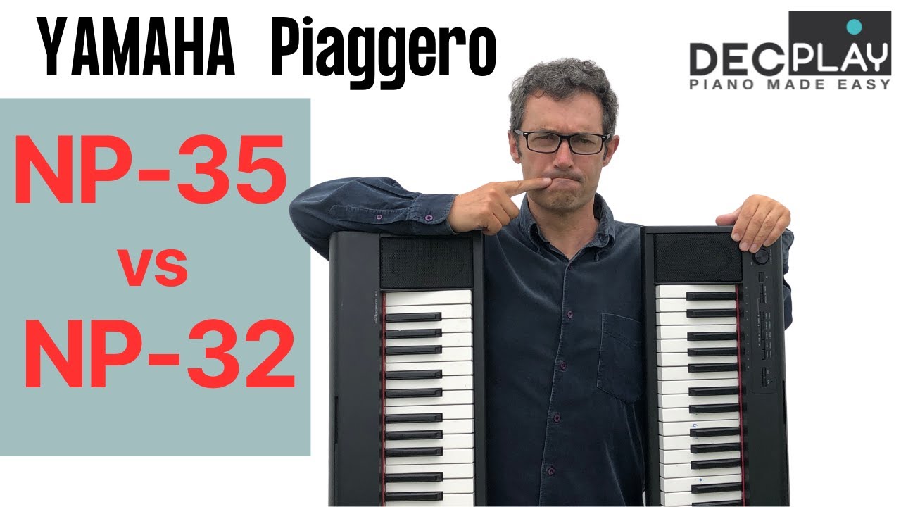 Yamaha NP35 - сравнение с клавиатурой цифрового фортепиано Piaggero NP32