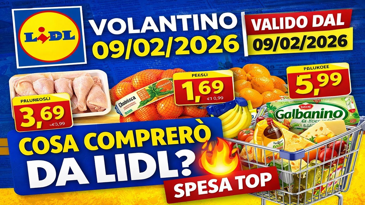 🛒 Cosa comprerò da Lidl? 🔥 Volantino Lidl valido dal 09/02/2026 | Spesa TOP
