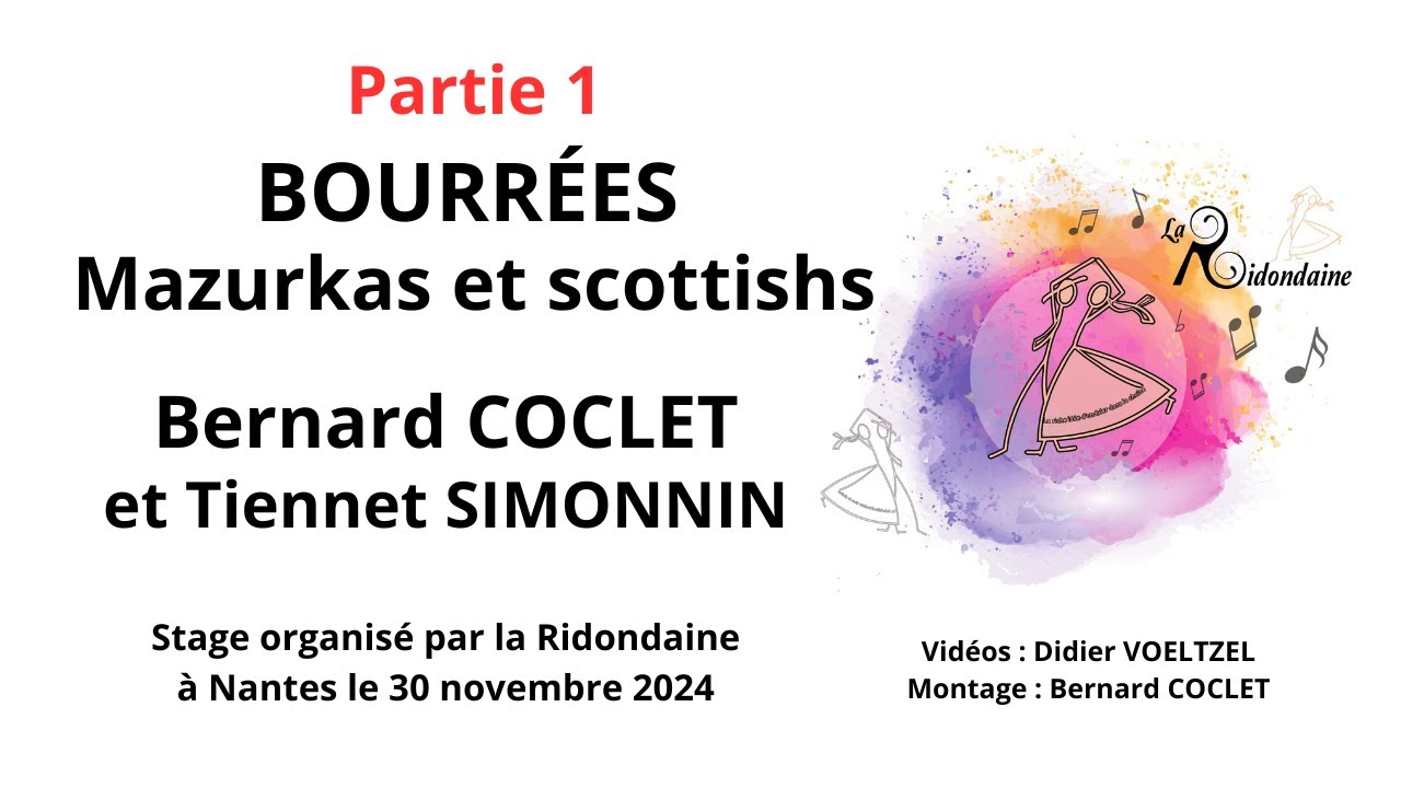 Partie 1 stage bourrées, mazurkas et scottishs Nantes 2024