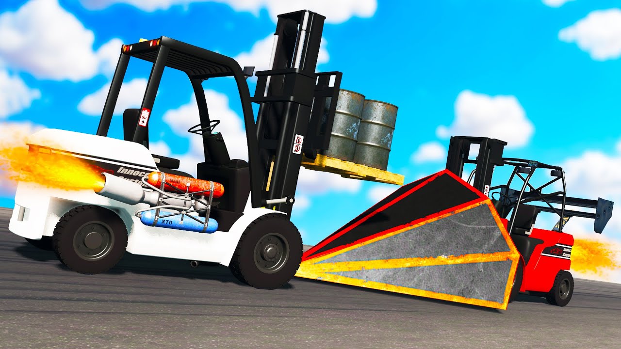 We Destroyed Each Other with Insane JATO and Plow Forklifts in BeamNG Multiplayer!
