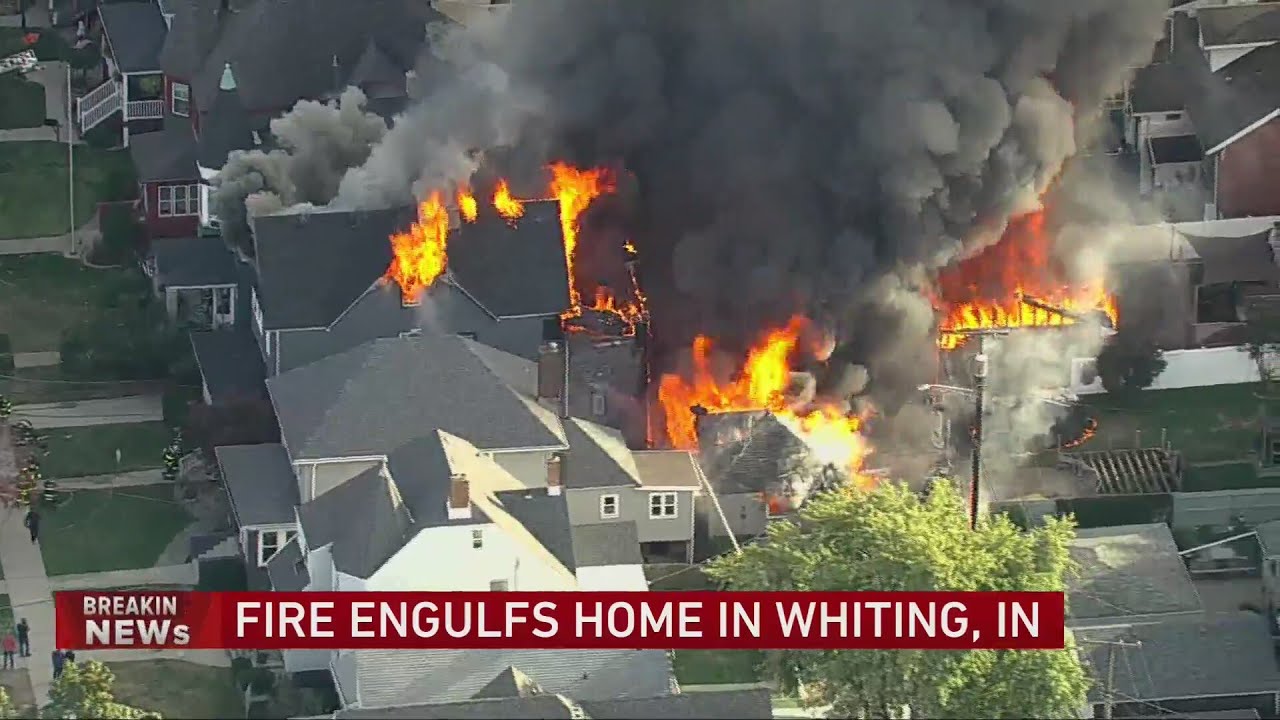 Whiting home damaged in large fire