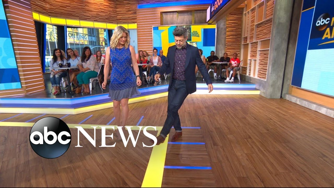 'War of the Planet of the Apes' star Andy Serkis teaches Sara Haines a pretty slick dance move