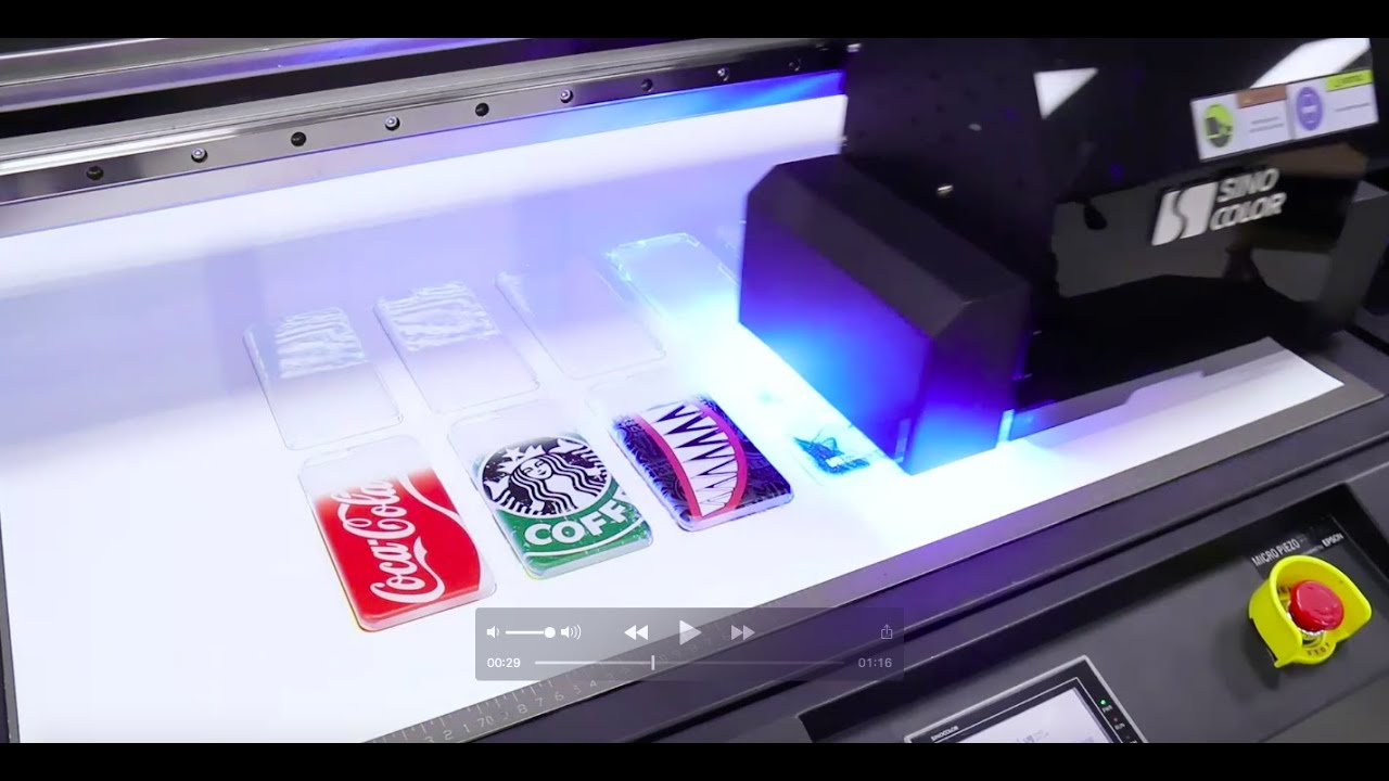 Phone case printing- By SinoColor FB-0906 UV Flatbed Printer