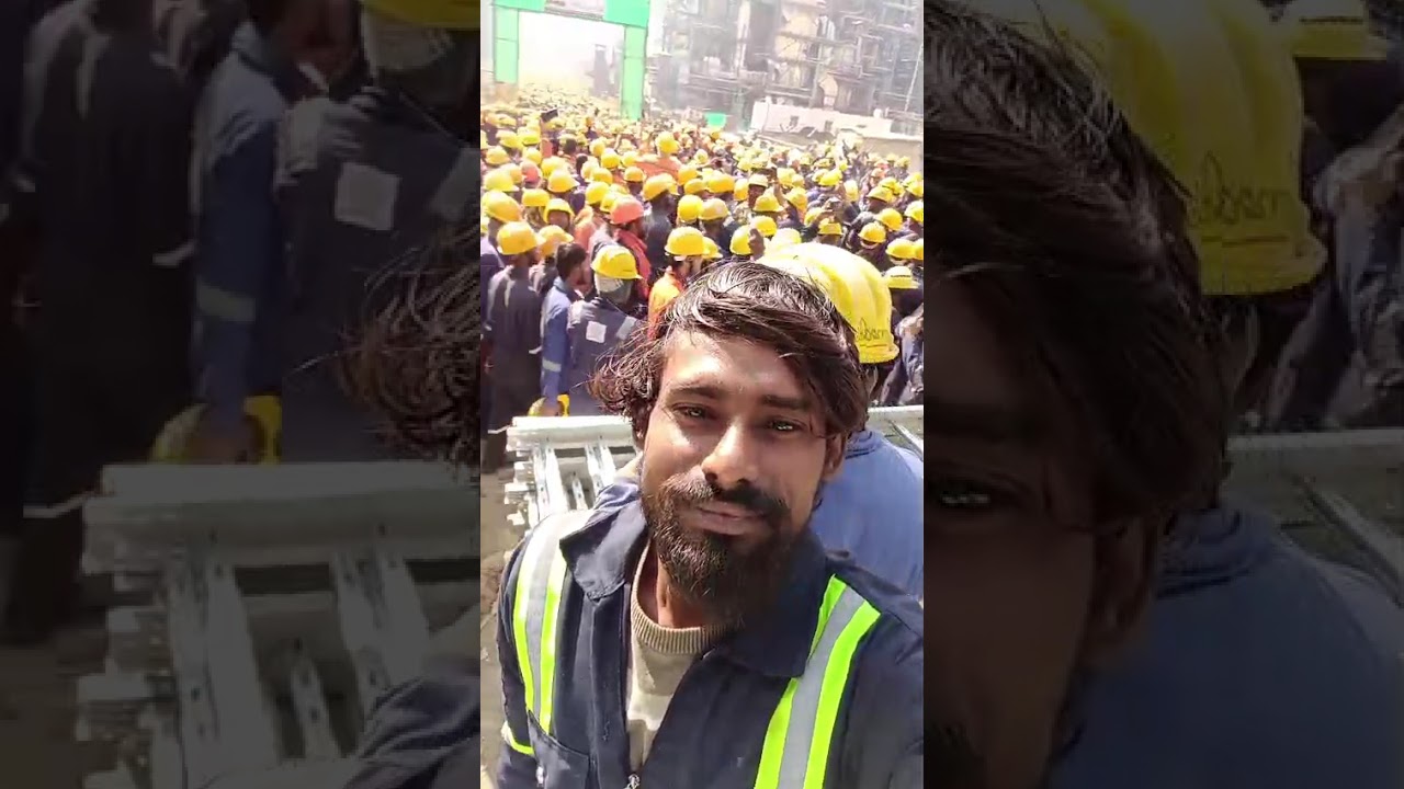 Workers Strike in #panipat #refinery gate.no.4 #shorts