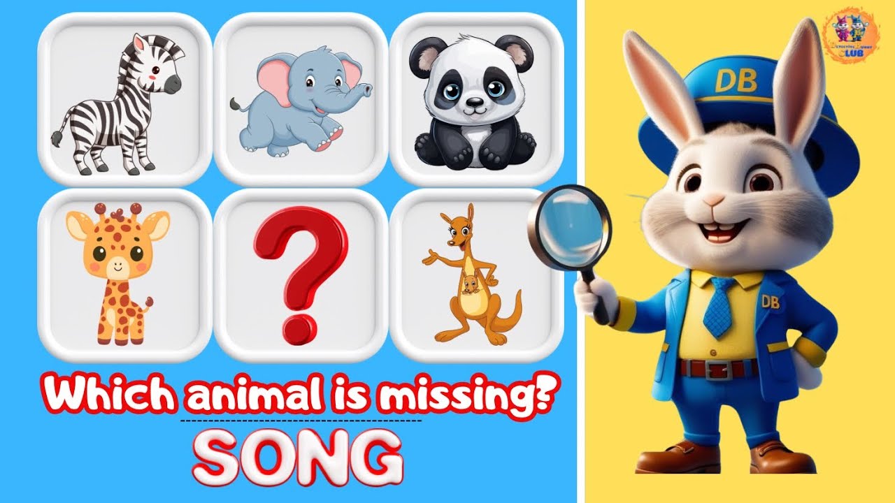 Detective Bunny - Where is the Missing Wolf? | Fun Animal Song for Kids