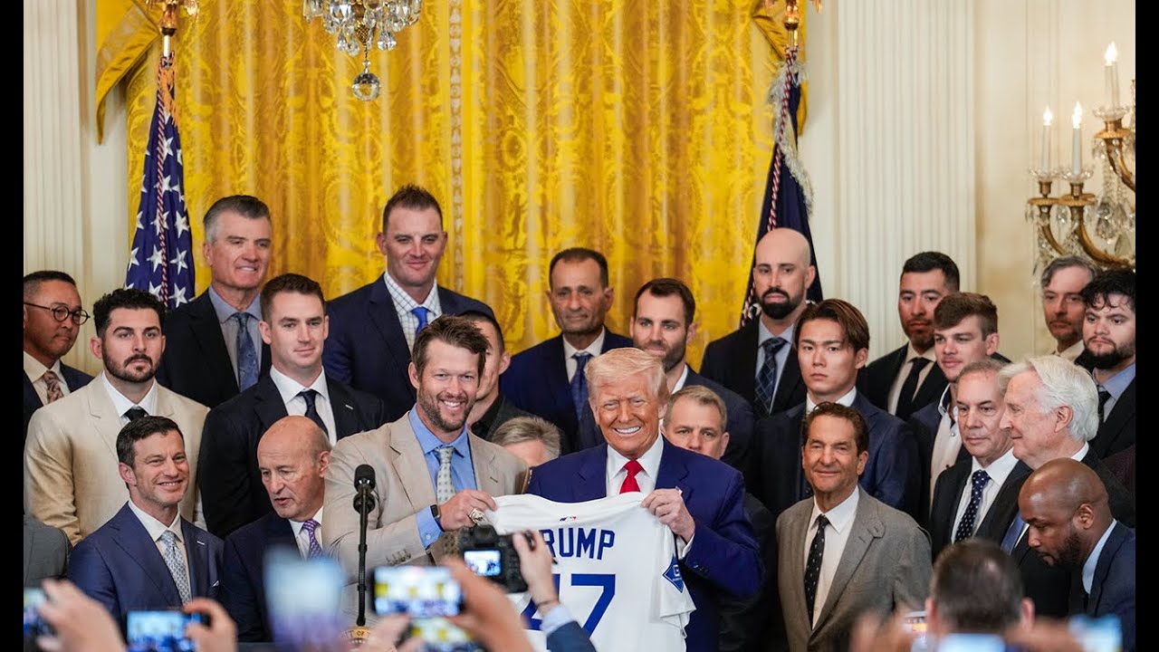 President Trump Participates in a Visit with the 2024 World Series Champions the Los Angeles Dodgers