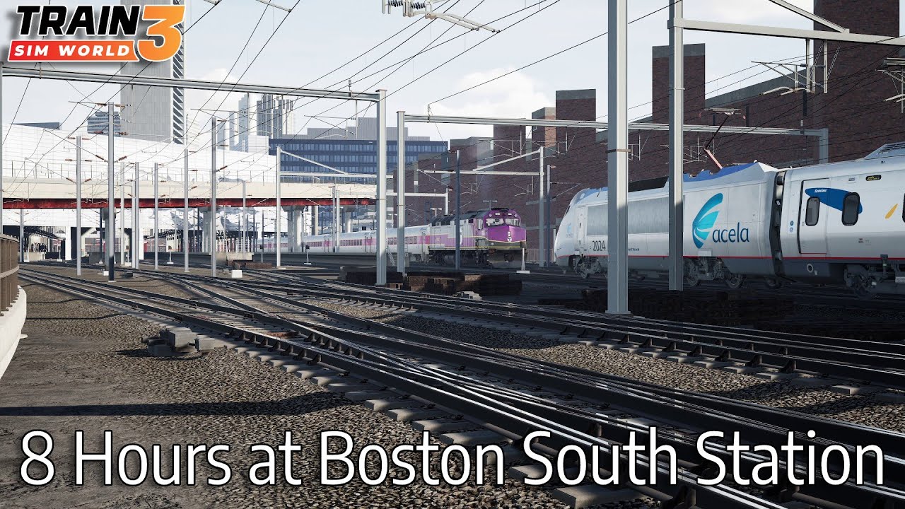 8 Hours at Boston South Station - Northeast Corridor: Boston - Providence - Train Sim World 3