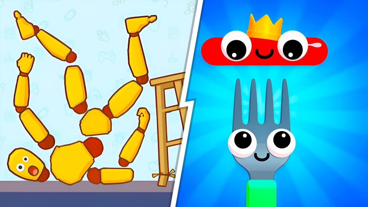 Kick & Break VS  Fork N Sausage -  Full Levels Speedrun Gameplay (Android & iOS) Ep 937