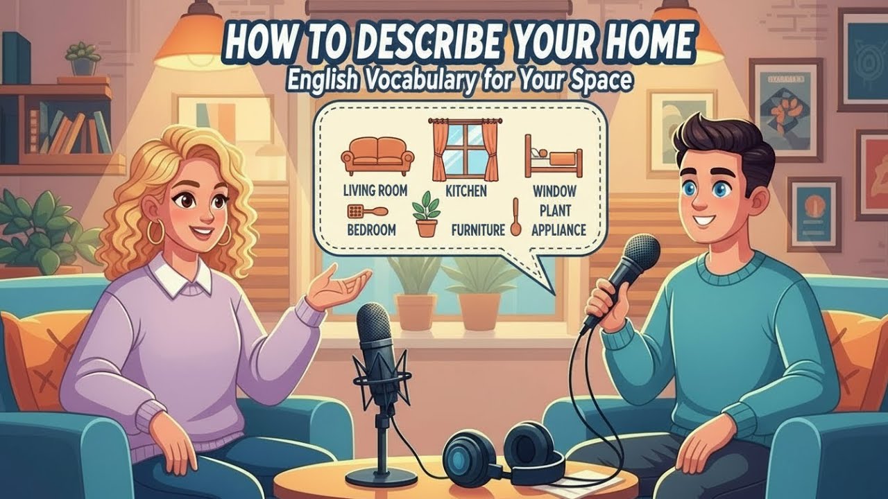 How to Describe Your Home | Learn English | Real English Podcast