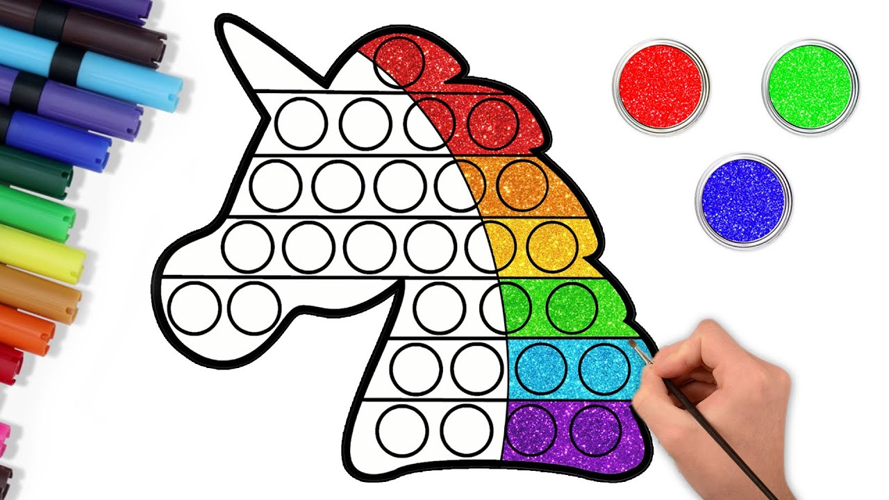 Aprenda a Desenhar um Unicórnio Pop It Brilhante | Tutorial de Desenho Fácil | Chiki Art Brasil