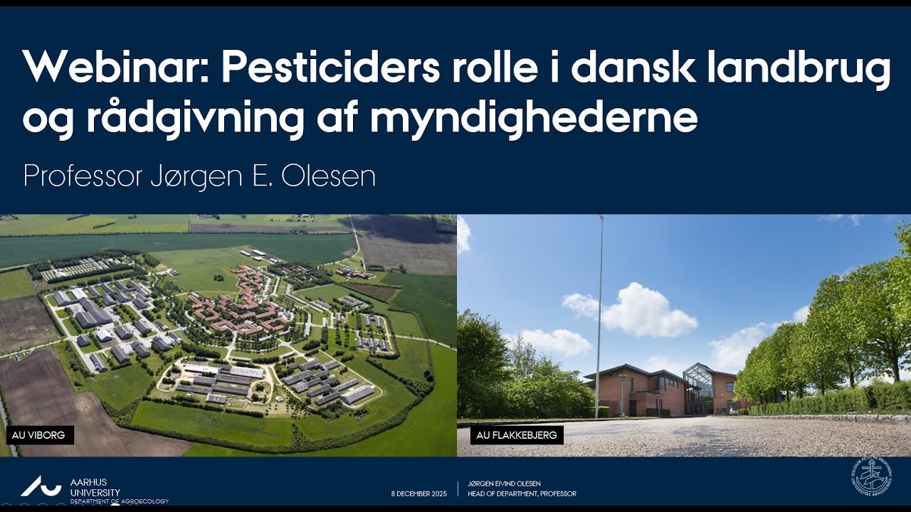 Webinar om pesticiders rolle i dansk landbrug og rådgivning af myndighederne