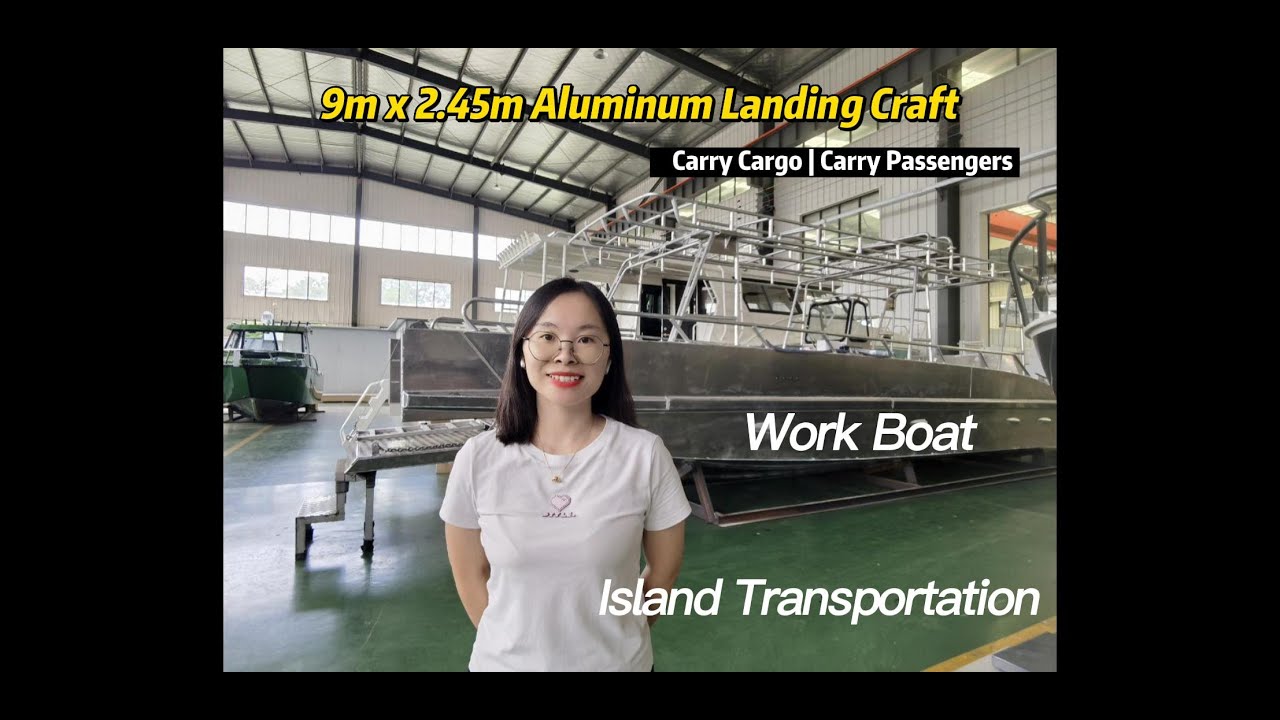 Gospel Boat Landing Craft 9m Landing Craft Aluminum Work Boat for Islands Transportation