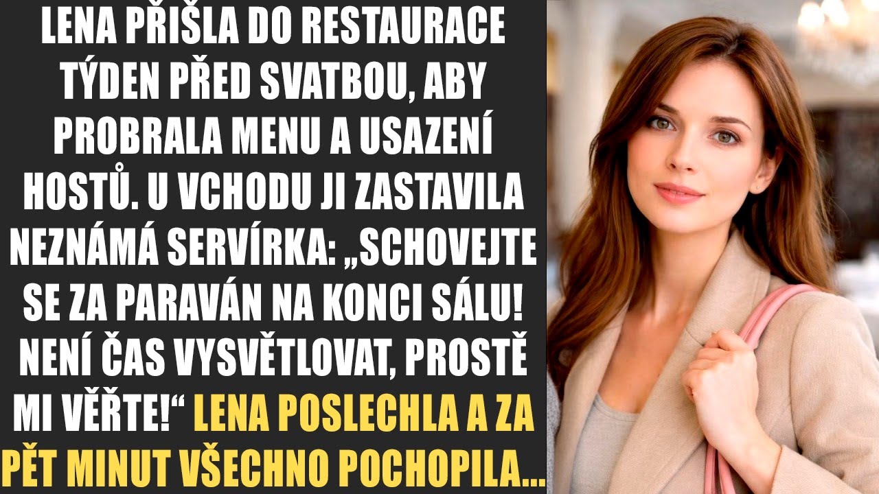 Lena přišla do restaurace týden před svatbou, aby probrala menu a usazení hostů. U vchodu ji...