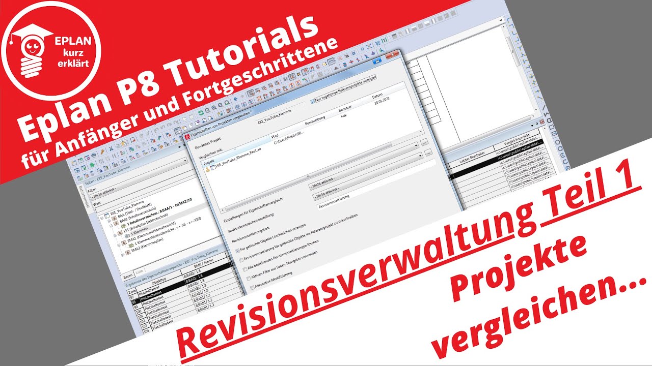 Eplan P8: RevisionsverwaltungTeil 1  Projekte vergleichen...