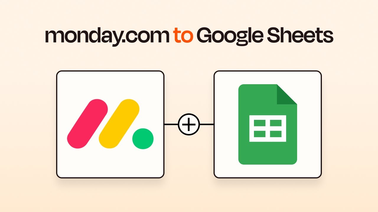Создайте рабочий процесс monday.com для Google Sheets без кода.