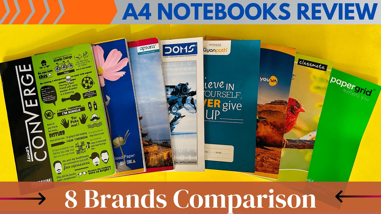 A4 Notebooks Comparison | GSM, Brightness, Size, Cover, Surface | Detailed Review |
