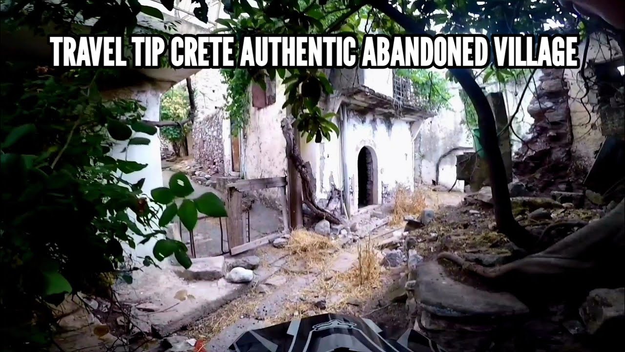 An abandoned fantastic village in the mountains of the Greek island Crete / Kalami Viannos