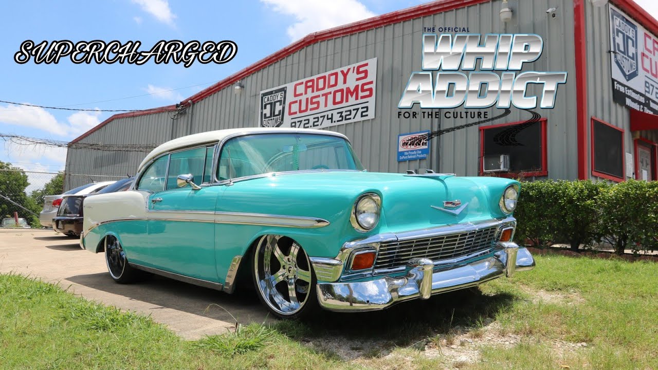 WhipAddict: Chevrolet Bel Air 56' с турбонаддувом, на больших дисках 24 дюйма, полностью кастомны...