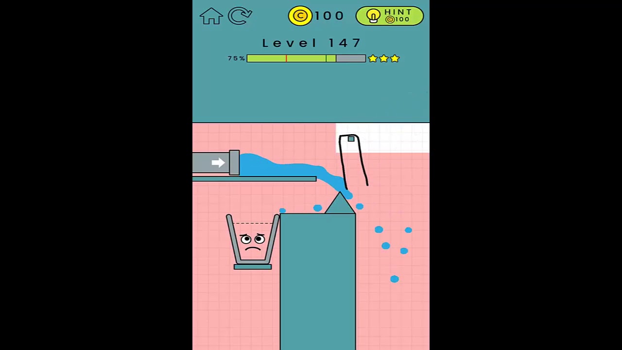 Happy Glass Level 147. 3 Stars Walkthrough