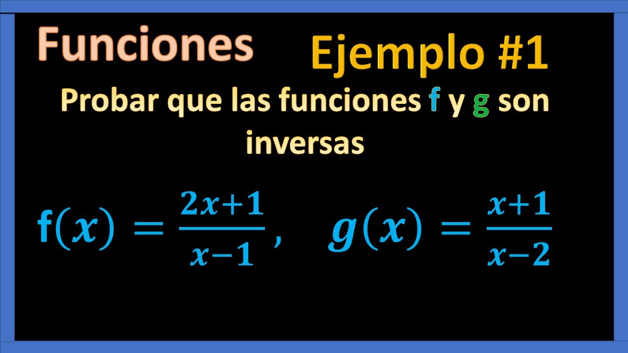 COMO SABER QUE DOS FUNCIONES SON INVERSAS 🦁🦁como saber que una funcion es inversa de otra.