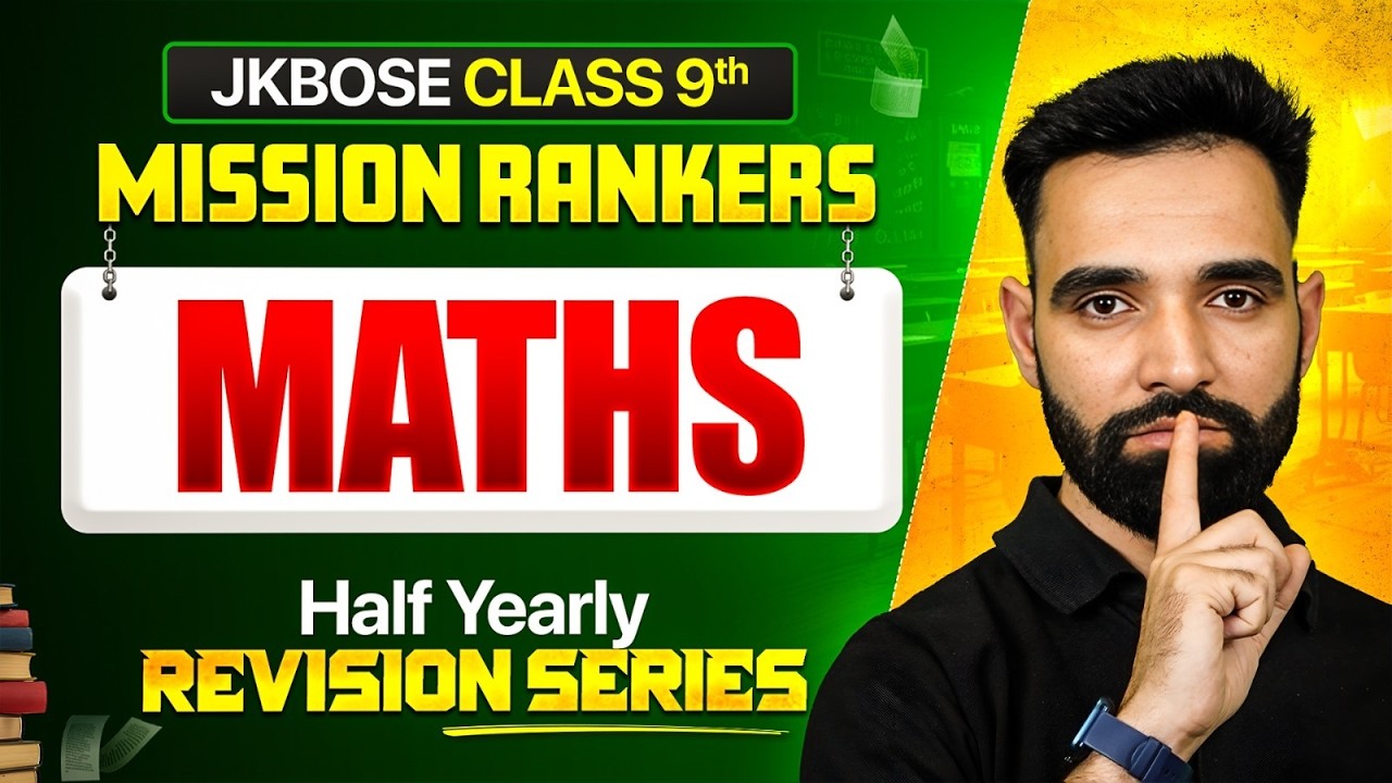 JKBOSE Class 9th Maths 🔥 | Half Yearly Revision Series 2026 🎯 | JKBOSE Wallah