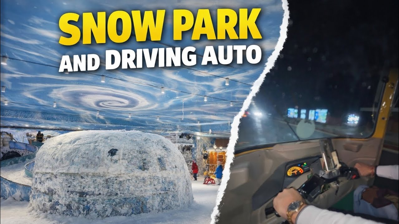 Snow Park Masti ❄️ + Night Auto Ride Adventure! 🤯🔥|| Day:-30/365 || Route2Explore.