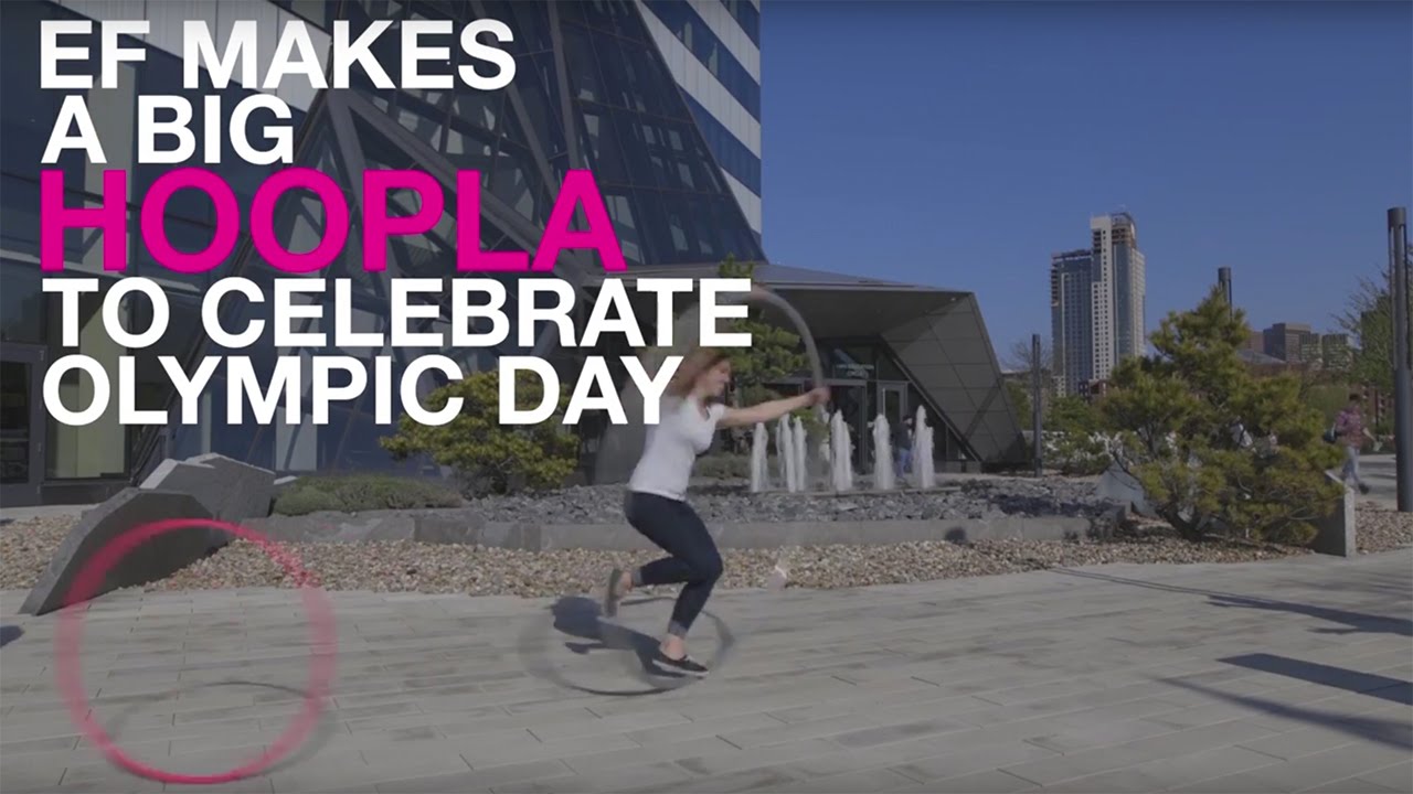 EF Staff Makes a Big Hoopla to Celebrate Olympic Day 2016