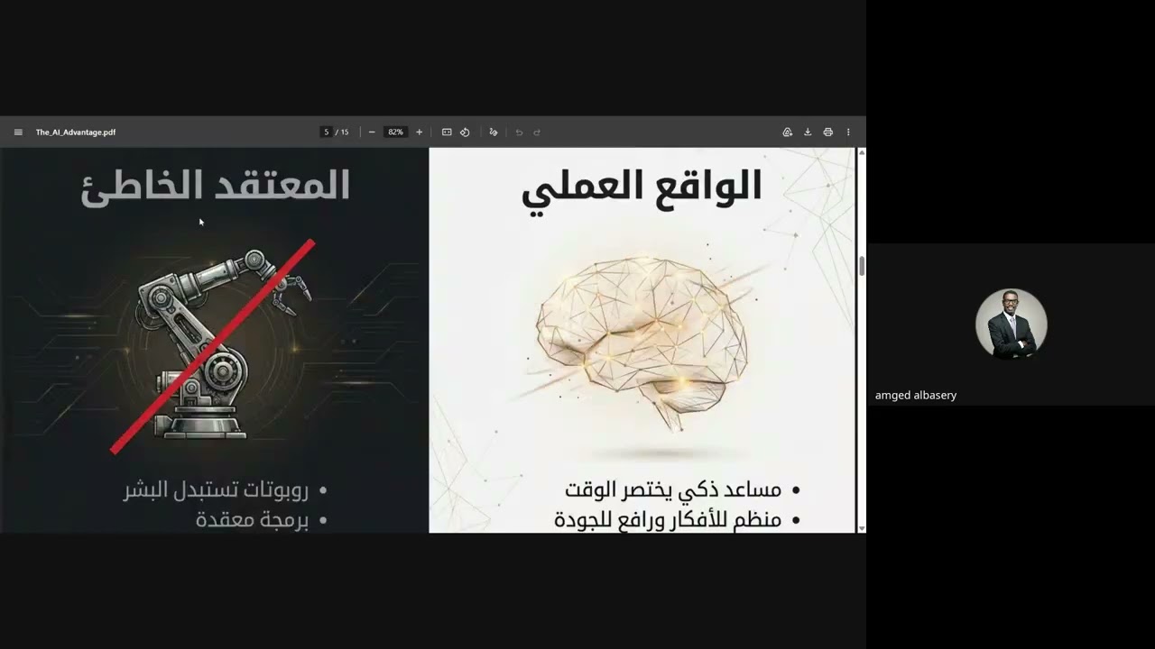 اللقاء التعريفي لورشة ( الذكاء الاصطناعي للاعمال ) - مبادرة البيت الكبير