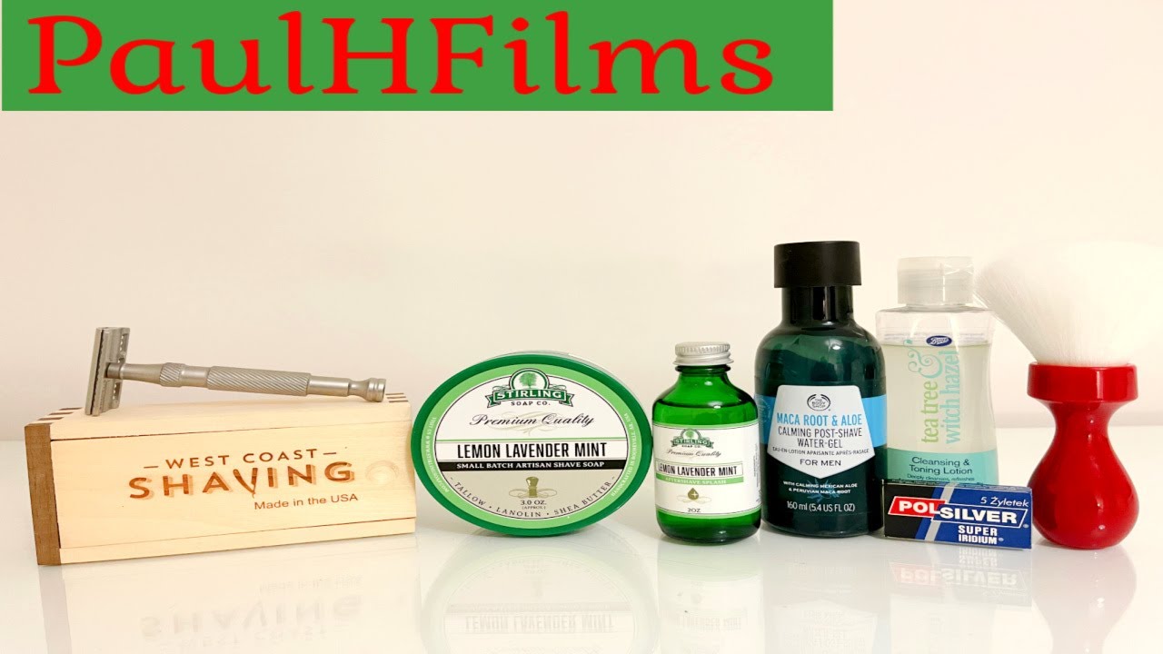 West Coast Shaving "Hyperion"  DE Razor | Stirling Soap Co "Lemon Lavender & Mint" Shaving Soap.
