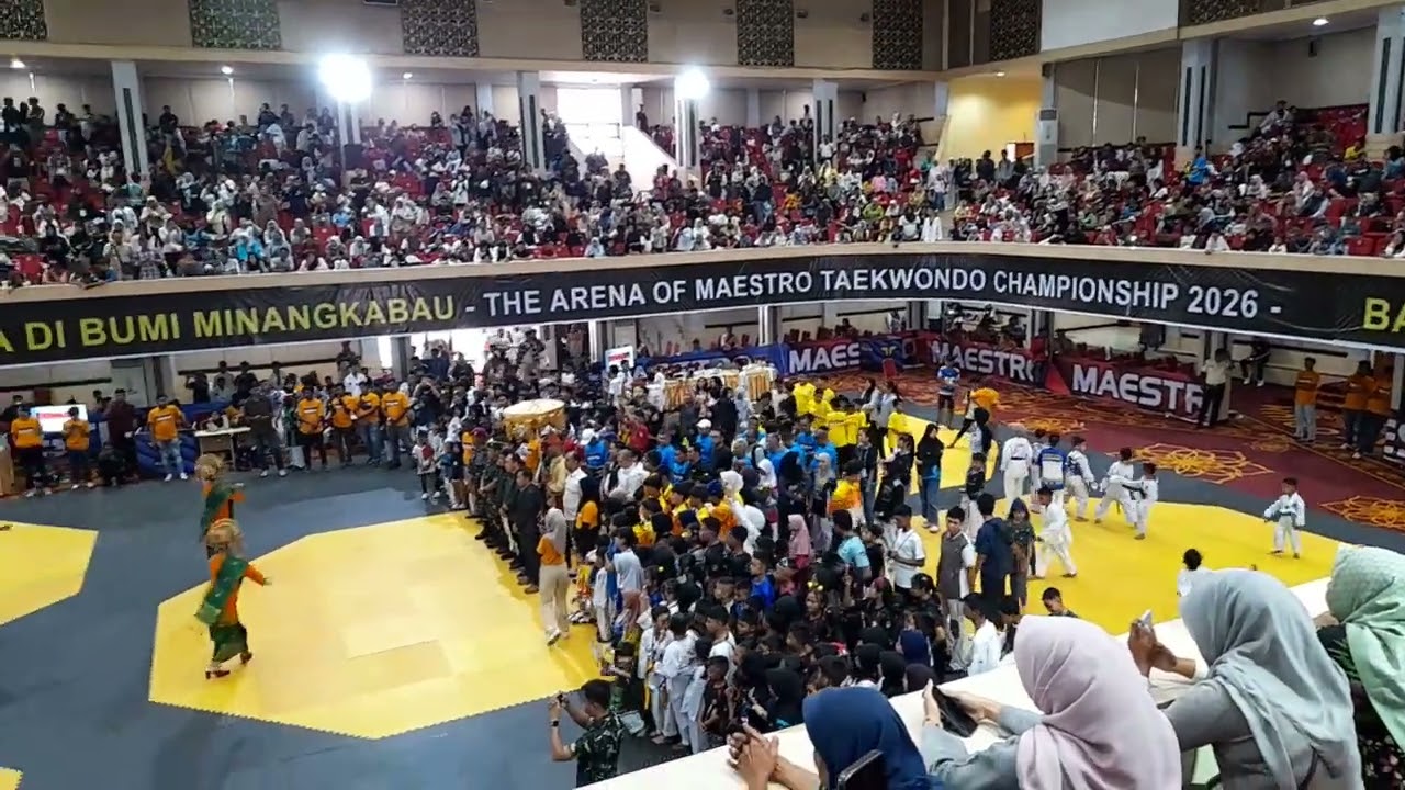 Pembukaan The Arena Of Maestro Taekwondo Chsmpionship 2026. Padang 13 - 15 Februari 2026 di GOR UNP