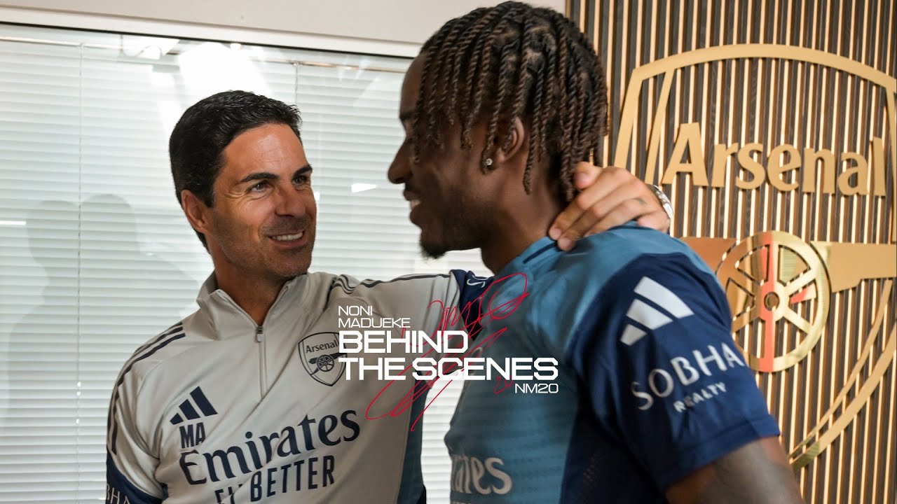 BEHIND THE SCENES | Noni Madueke's first day at The Arsenal ⚡️