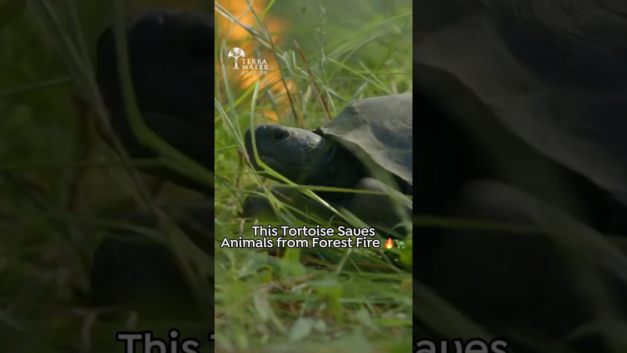 This Tortoise helps animals escape a Forest Fire 🔥🐢 Tortoise Hotel! #Tortoise #Animal #ForestFire