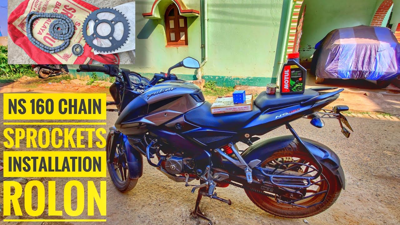 Ns 160 chain sprockets Installation|| Best chain sprockets for pulsar Ns160