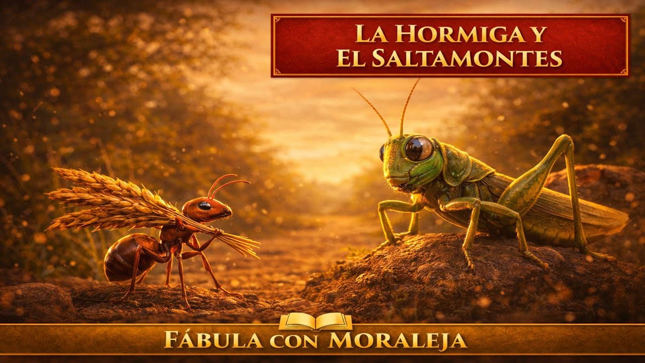 La Hormiga y el Saltamontes | Una f&aacute;bula cl&aacute;sica con una gran verdad | F&aacute;bulas Eternas