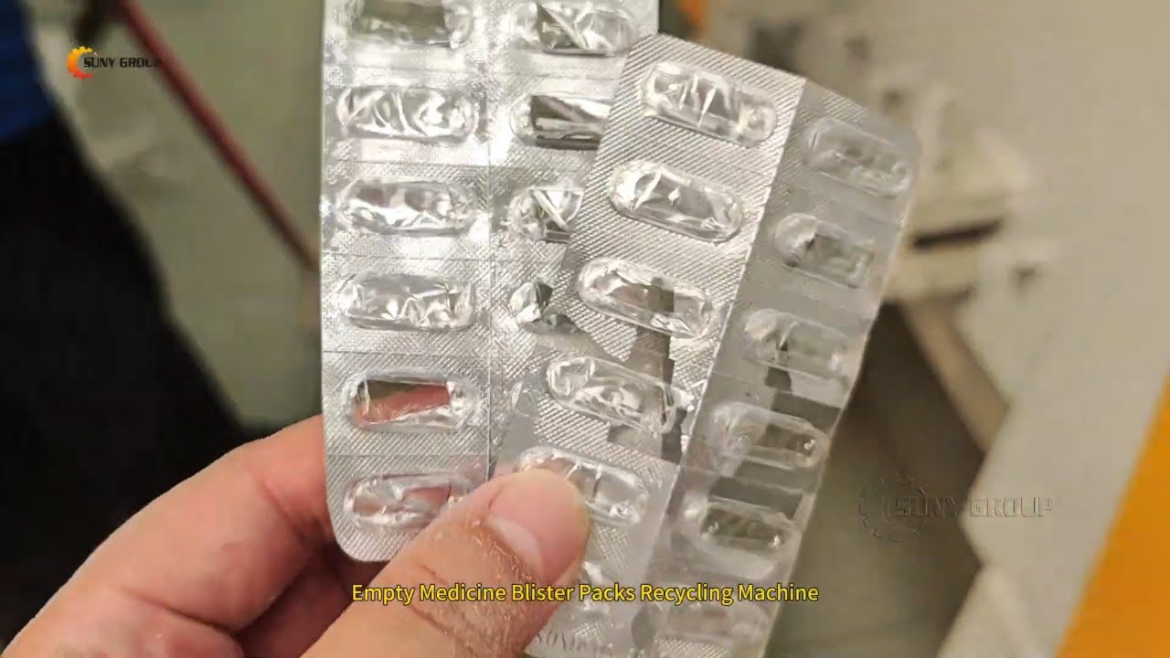 Empty Medicine Blister Pack Recycling Plant | Aluminum Plastic Separation