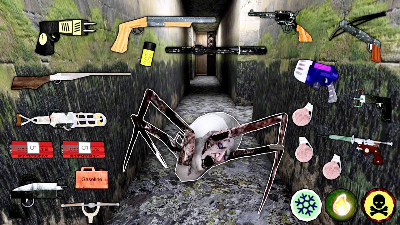 Granny 1.9 New Update Using All Weapons To Kill Spider Mom | Granny New Update