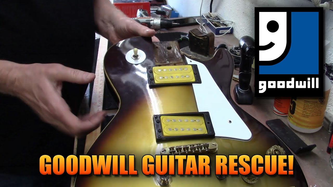 Goodwill Guitar Rescue! Maeari Les Paul!
