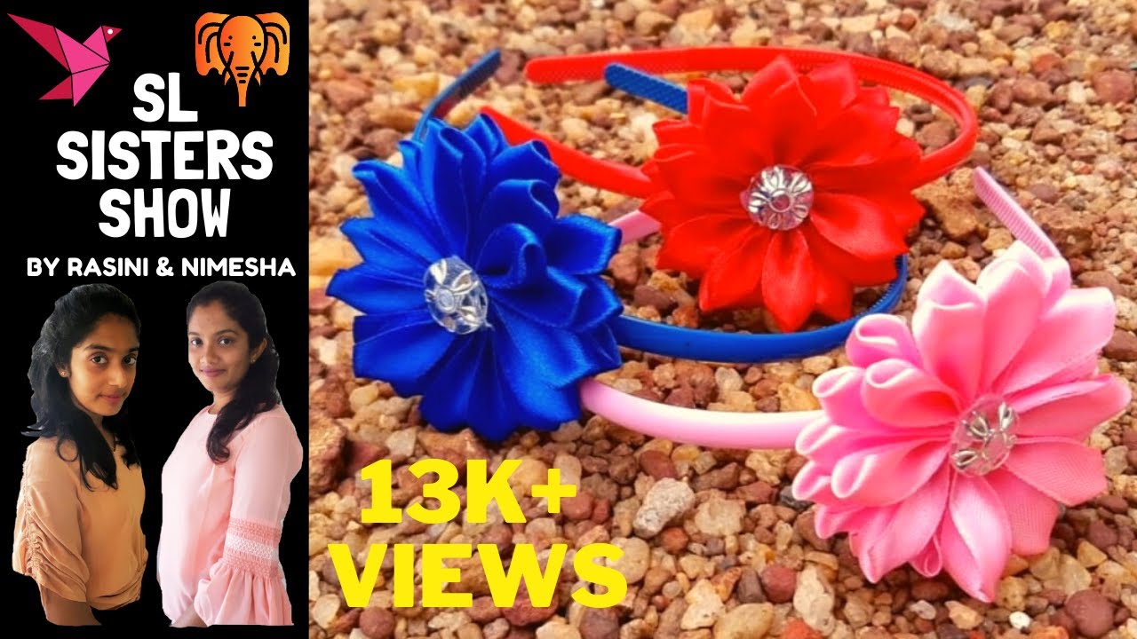 DIY ribbon flower headband