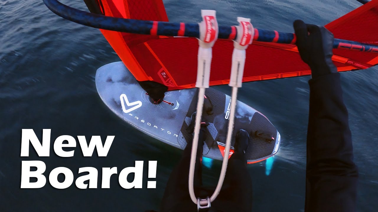 Winter Windfoil Session | Testing new board: Severne Predator 95