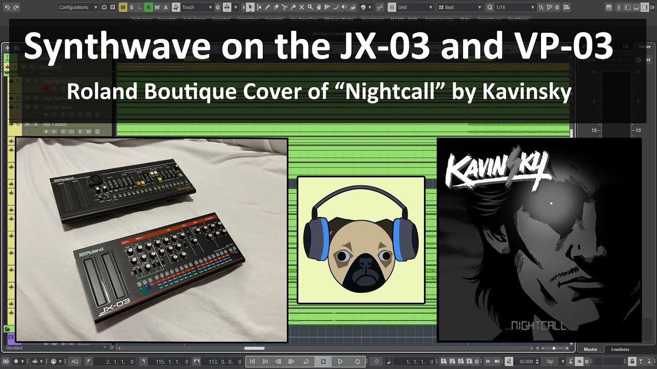 Roland JX-03 and VP-03 demo (cover of "Nightcall" by Kavinsky) Roland JX-3P & VP-330 tribute