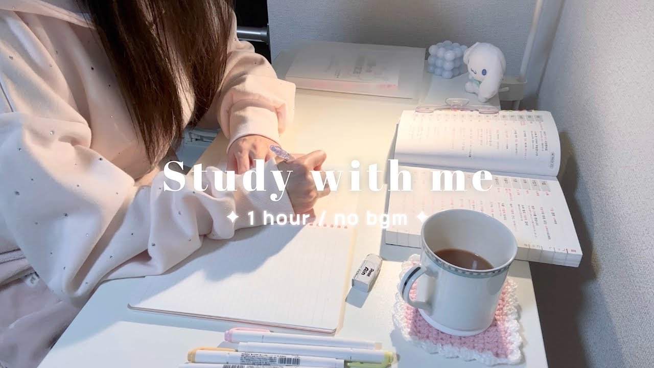[ study with me ] Учись со мной 1 час pencil asmr / без разговоров, без музыки