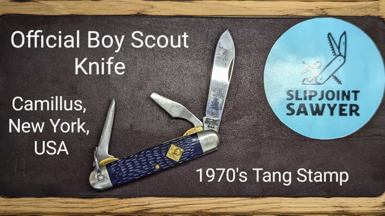 Official Boy Scouts of America Scout Knife, made in New York, USA by Camillus in the 1970's