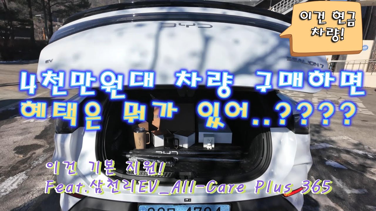 BYD 4000만원대 차량 구매하면 혜택은??? 씨라이언7 포천 출고 영상 #씨라이언7 #씰 #돌핀