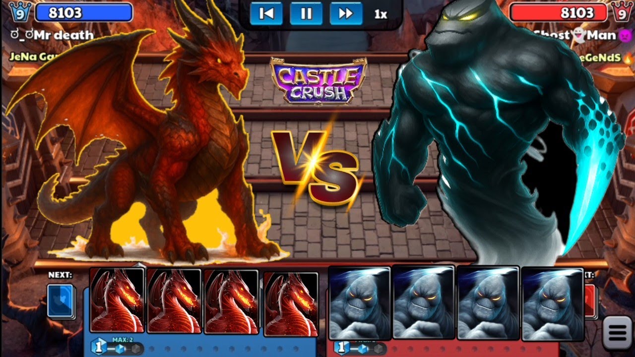 Dragon + Storm Elemental Fight! Castle Crush