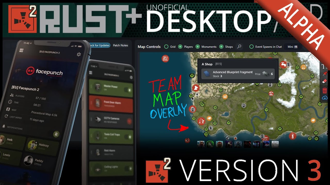 Rust Plus Desktop App &mdash; Rust, но лучше...